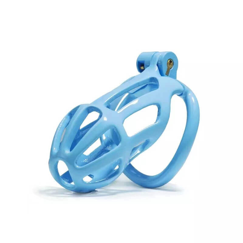 Blue Stripe Mamba Chastity Cage Kit 1.77 To 4.13 Inches Long