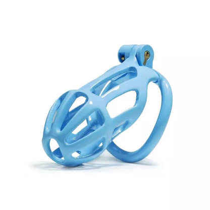Blue Stripe Mamba Chastity Cage Kit 1.77 To 4.13 Inches Long