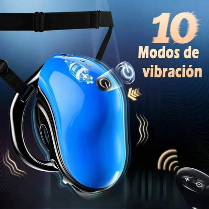 Blue Vibrating Chastity Cage App Control