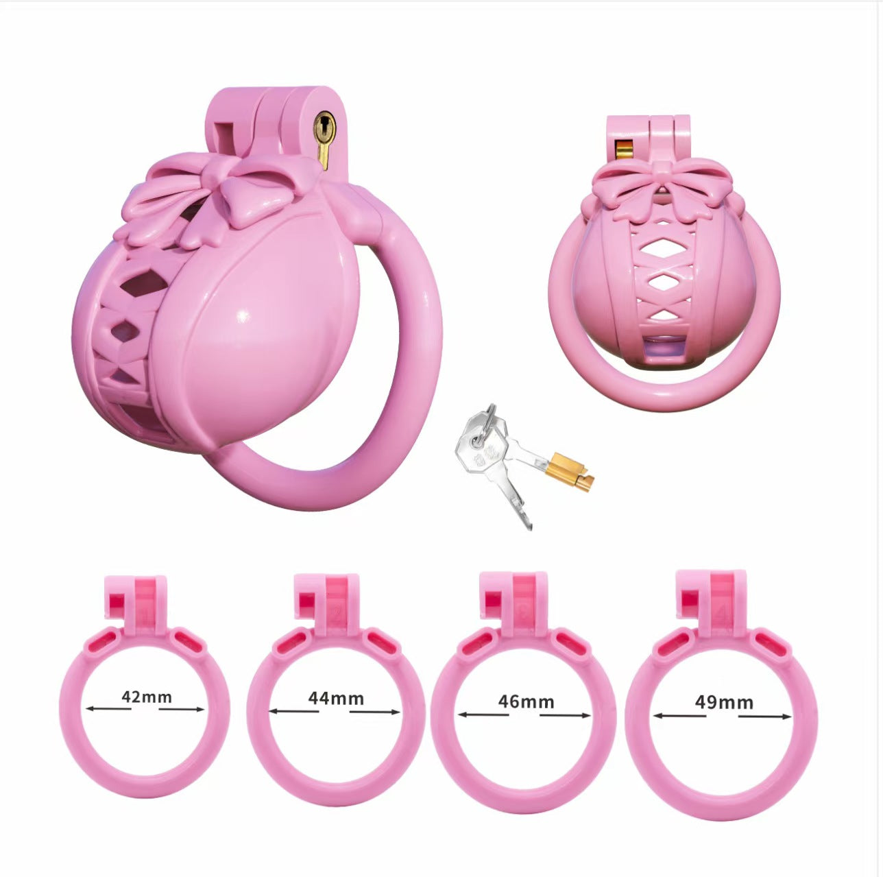 Bow Pot Lid Chastity Cage 8
