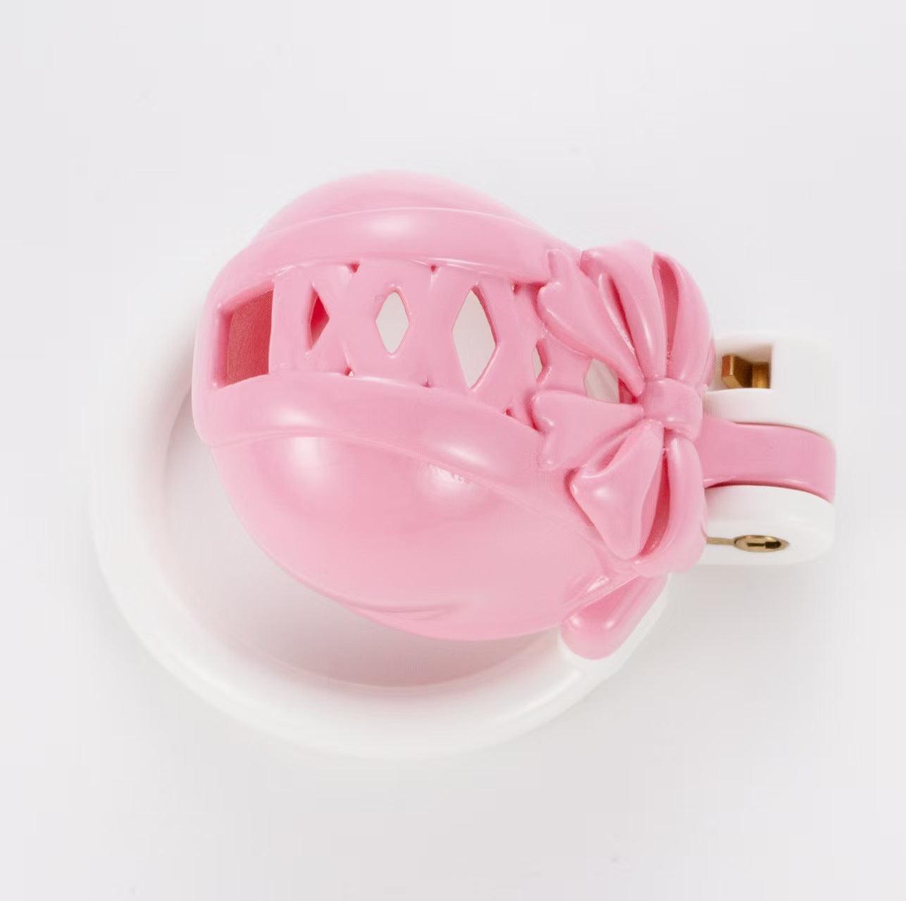 Bow Pot Lid Chastity Cage 1