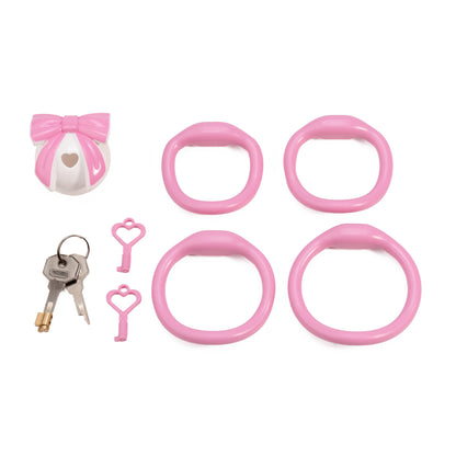 Bowknot Lid Chastity Cage Invisible