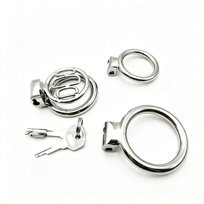 Breathable Flat Stainless Steel Chastity Cage