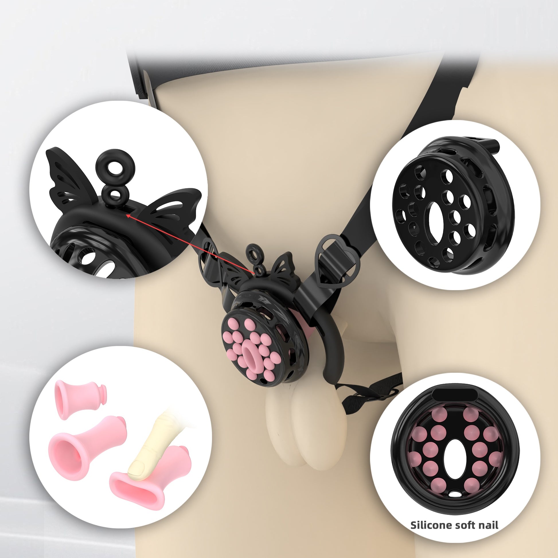 breathable-panel‌-chastity-cage-with-silicone-rings 8