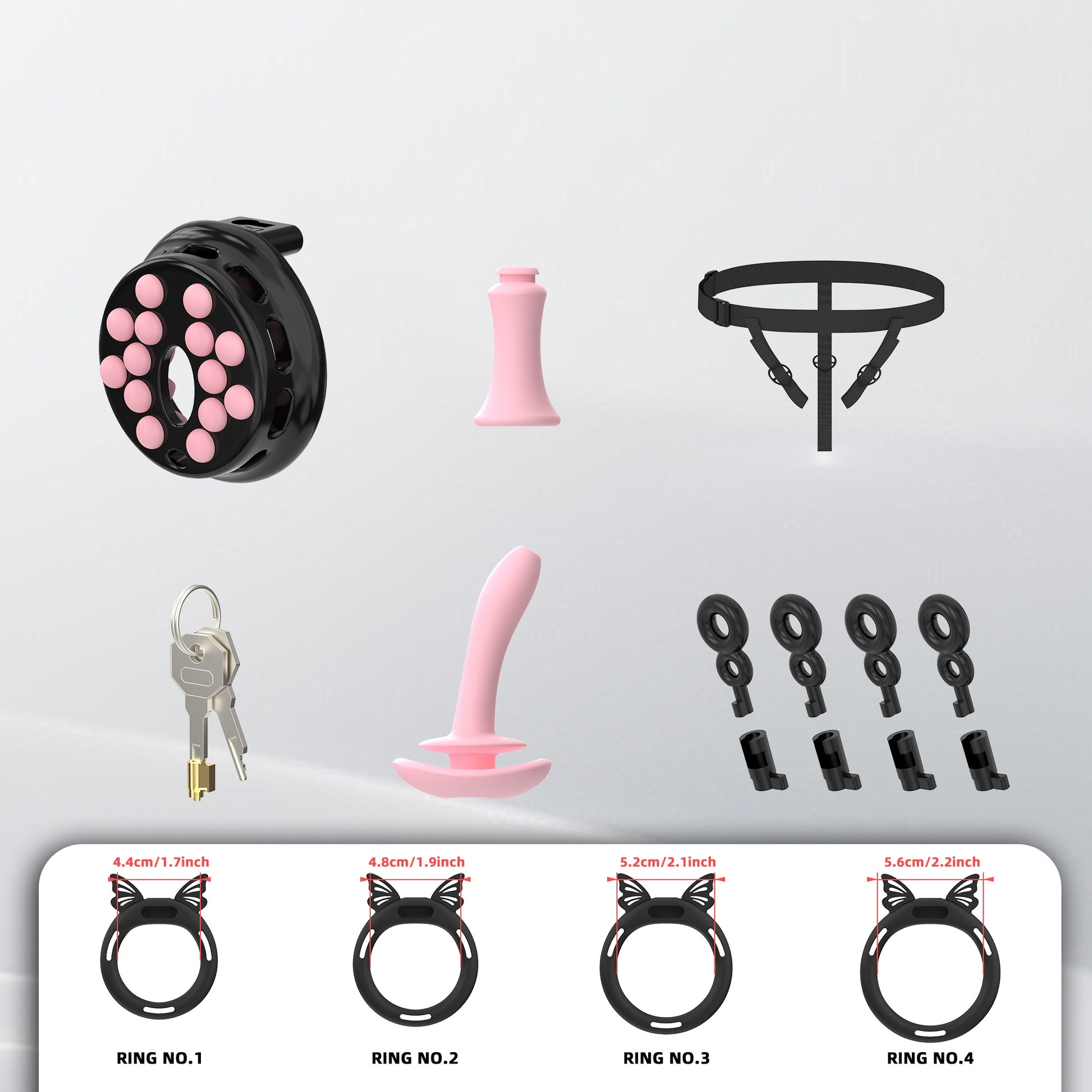 breathable-panel‌-chastity-cage-with-silicone-rings 2