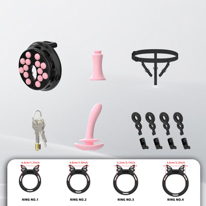 breathable-panel‌-chastity-cage-with-silicone-rings 2