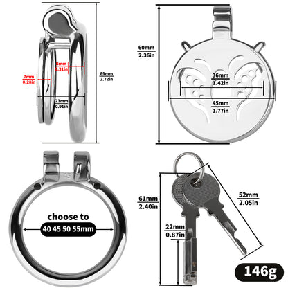 Butterfly Flat Chastity Lock - 3