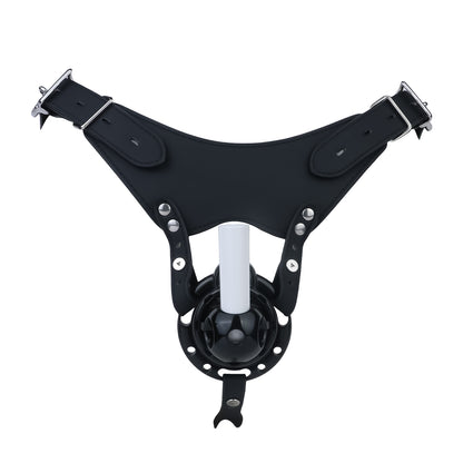 Black vibrating Candy Heart chastity cage with black waist belt
