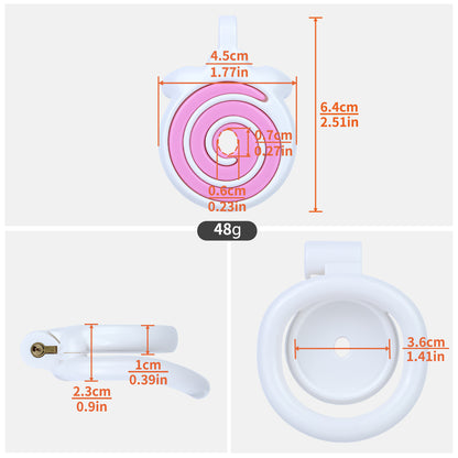 Pink standard cage measurements in cm and inches