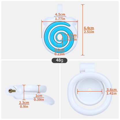 Blue standard cage measurements in cm and inches
