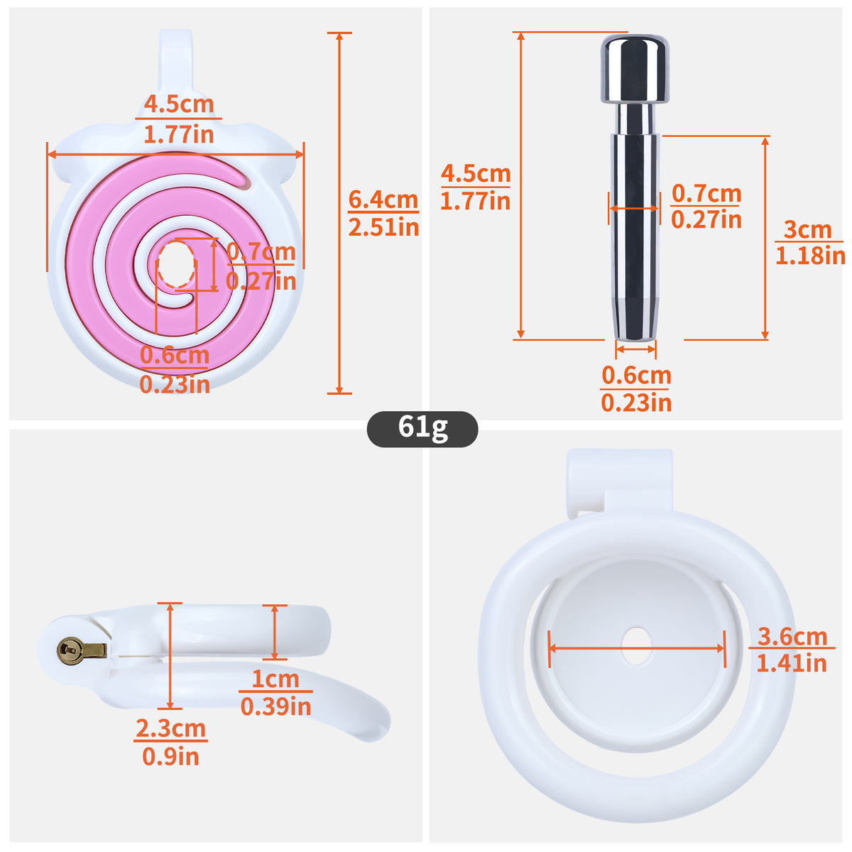 Pink cage and optional catheter measurements