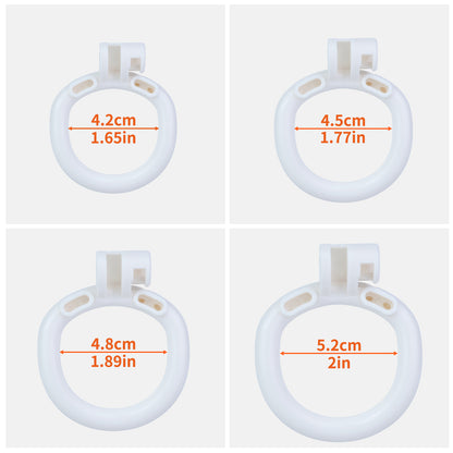 Four included base ring internal diameters: 4.2, 4.5, 4.8 and 5.2 cm