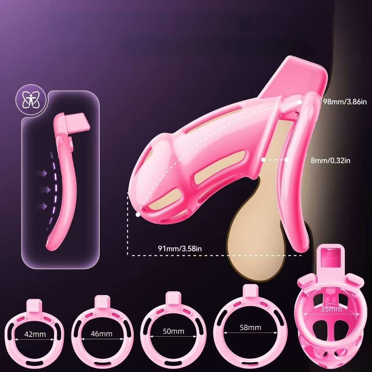 Candy Powder Contract Chastity Cage 3