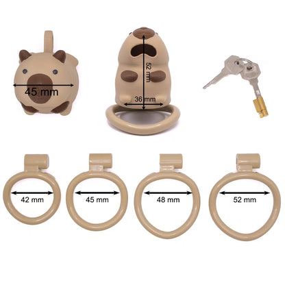 Capybara Dog Slave Chastity Cage  7