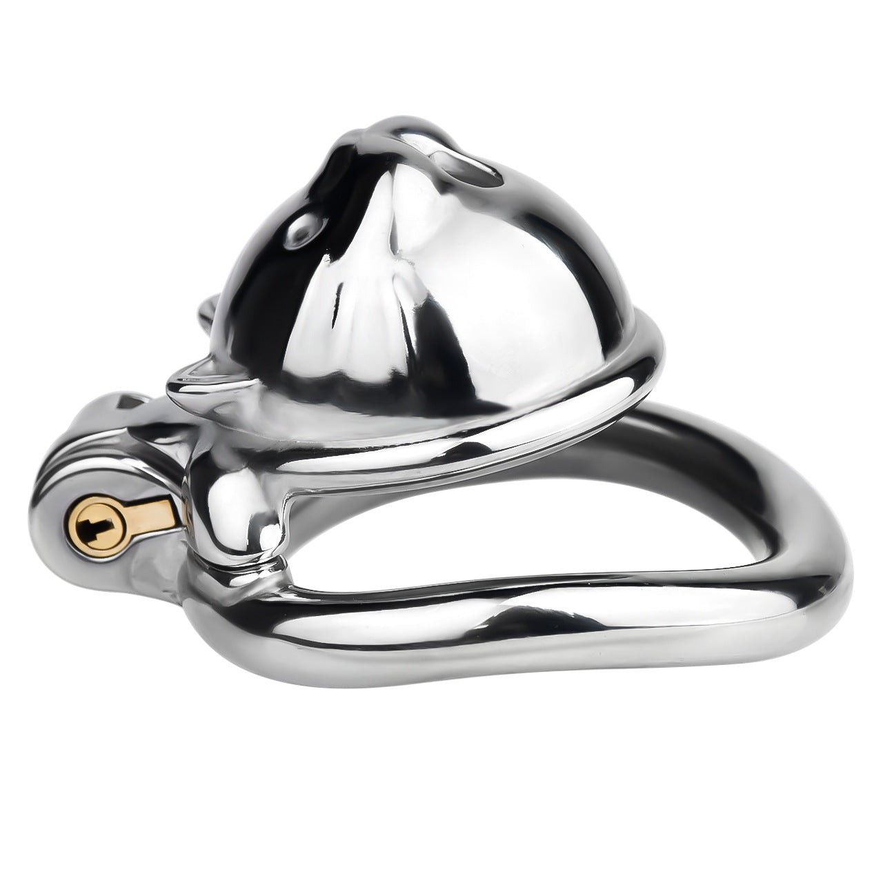 Cat Face Smallest Chastity Cage -silver cage 3