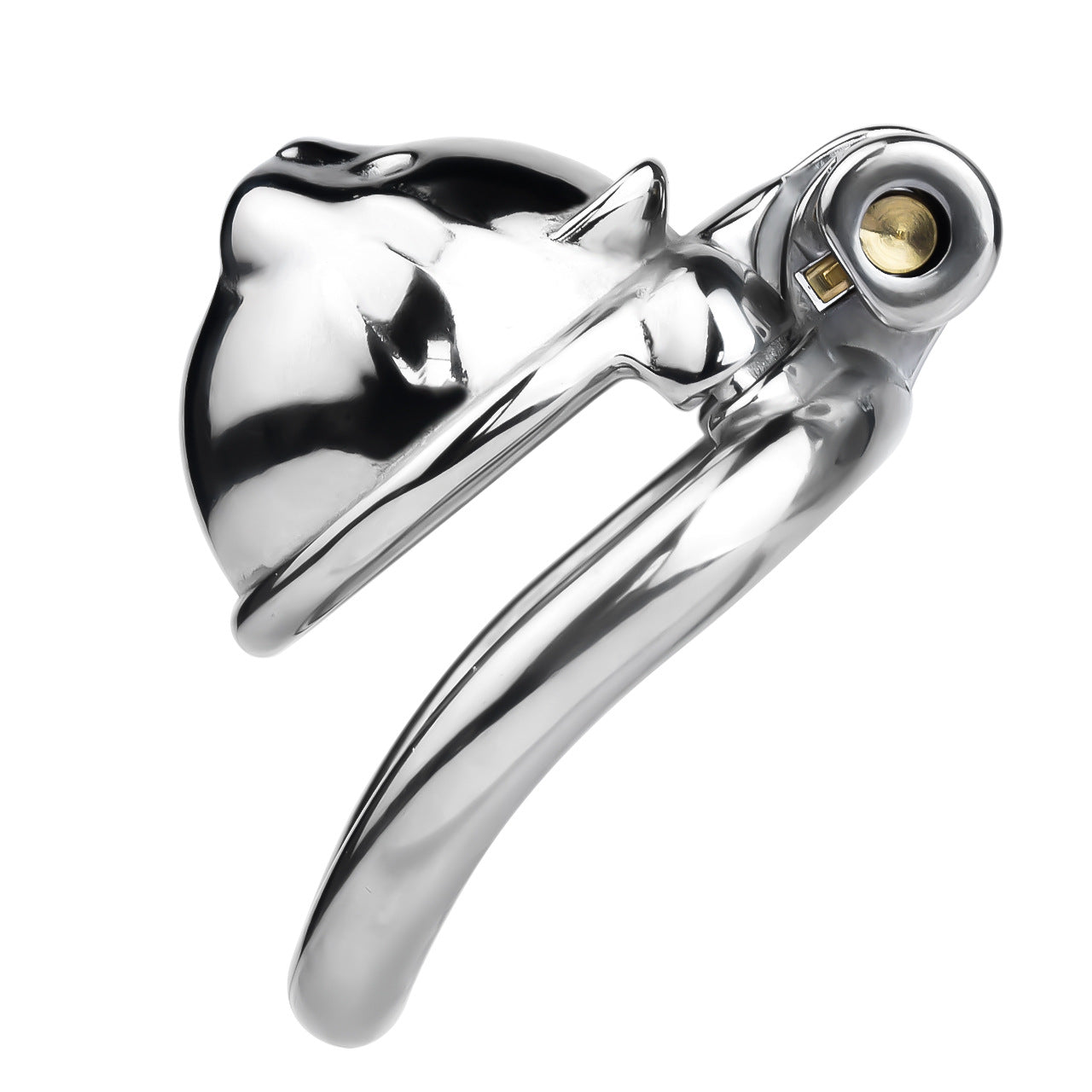 Cat Face Smallest Chastity Cage -silver cage