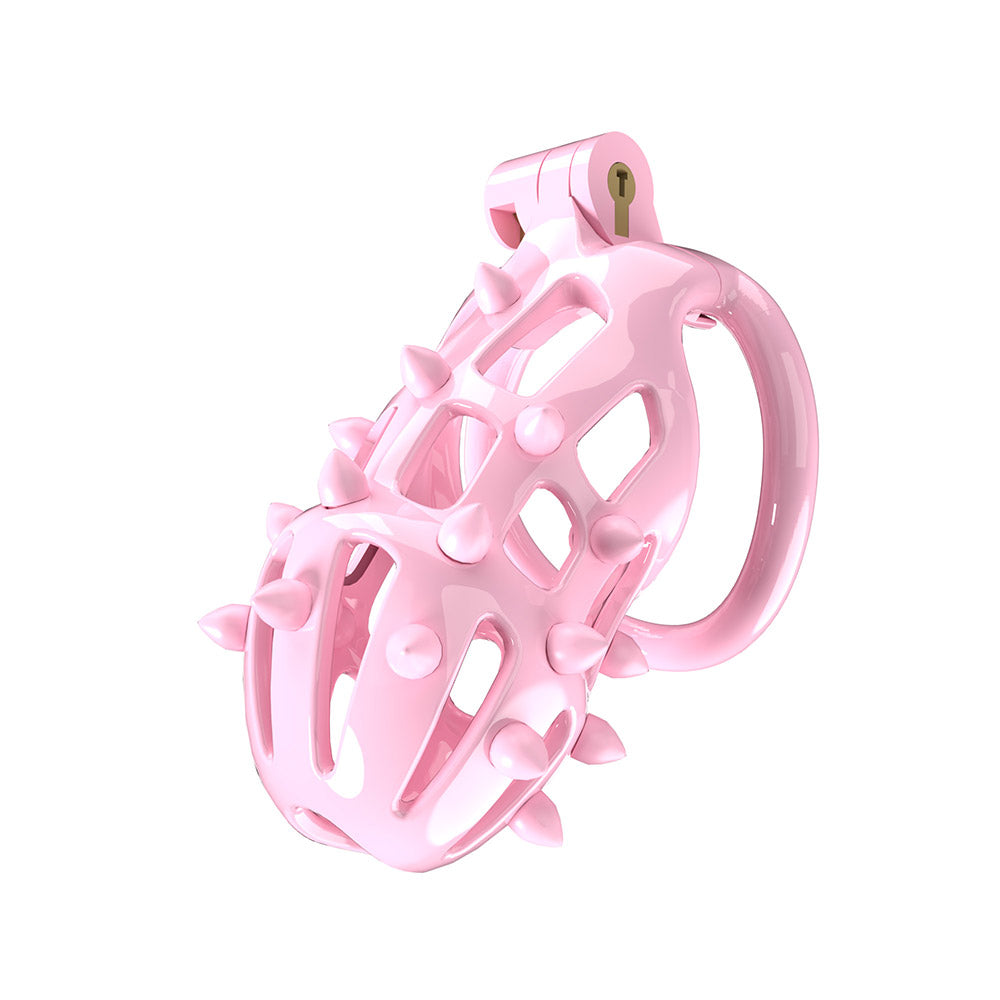 FlexiSpike Chastity Cage -pink spikes