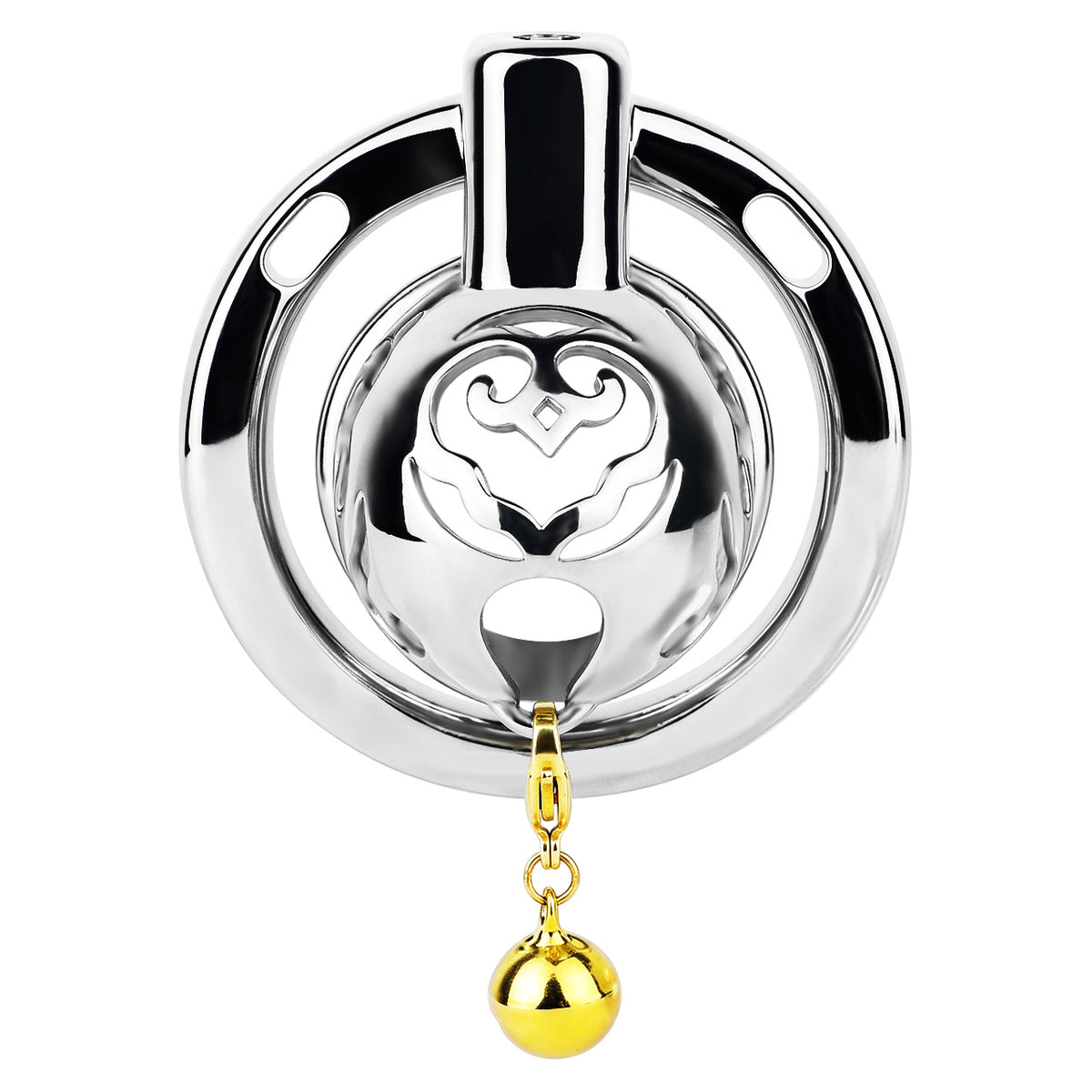 Cloud Bell Metal Chastity Cage S cage front view