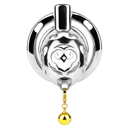 Cloud Bell Metal Chastity Cage L cage front view