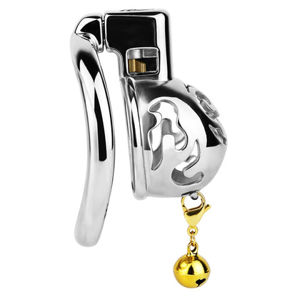 Cloud Bell Metal Chastity Cage S cage side profile