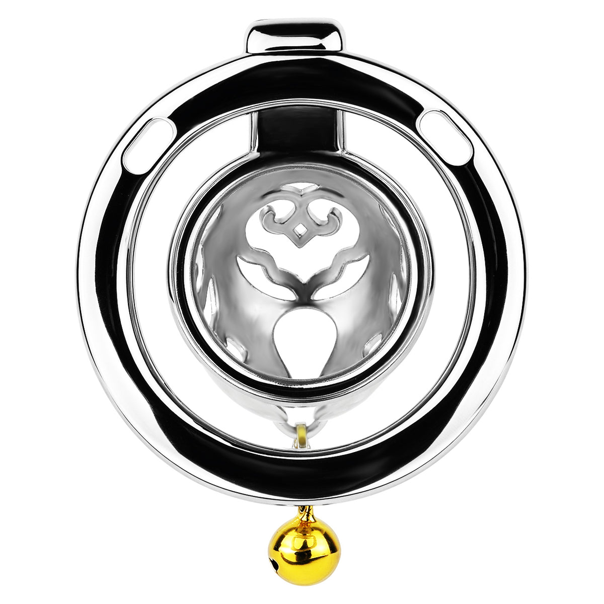 Cloud Bell Metal Chastity Cage L cage rear opening and base ring
