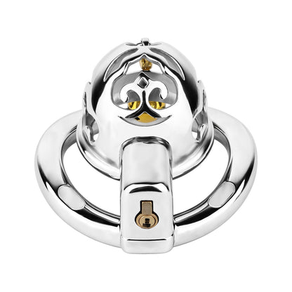 Cloud Bell Metal Chastity Cage S cage underside and keyed lock detail