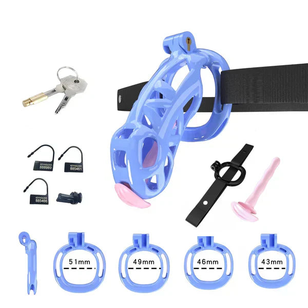 Mamba Chastity Cage With Belt and Urethal