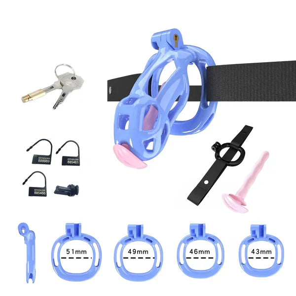 Mamba Chastity Cage With Belt and Urethal