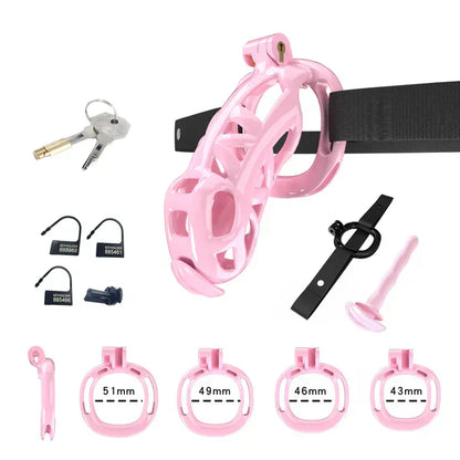 Mamba Chastity Cage With Belt and Urethal