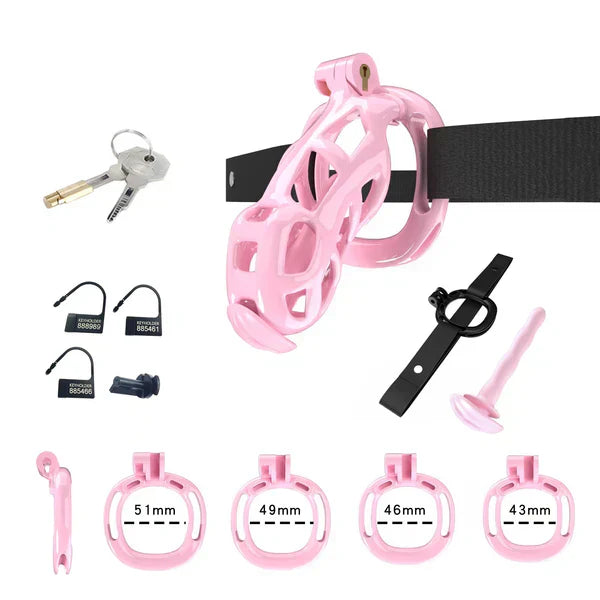 Mamba Chastity Cage With Belt and Urethal