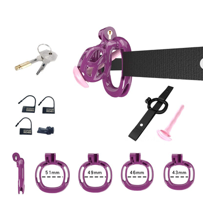 Mamba Chastity Cage With Belt and Urethal