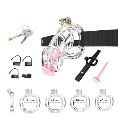 Mamba Chastity Cage With Belt and Urethal