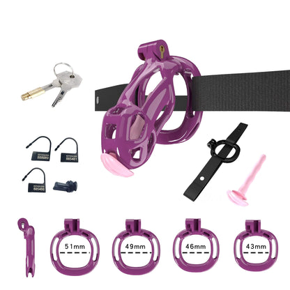 Mamba Chastity Cage With Belt and Urethal