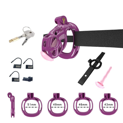 Mamba Chastity Cage With Belt and Urethal