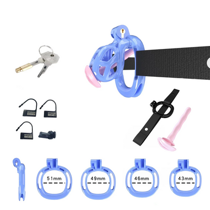 Mamba Chastity Cage With Belt and Urethal