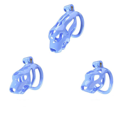 Cobra Dog Head Chastity Device With 4 Rings