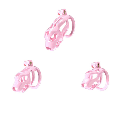 Cobra Dog Head Chastity Device With 4 Rings