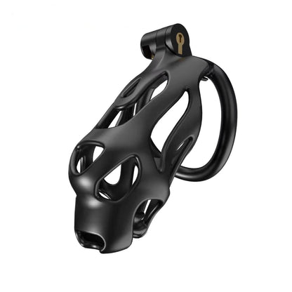 Cobra Dog Head Chastity Device With 4 Rings