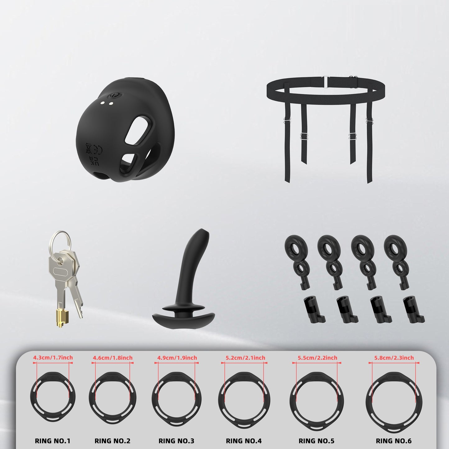 Compact Silicone Vibrating Chastity Cage