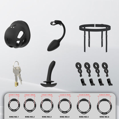 Compact Silicone Vibrating Chastity Cage