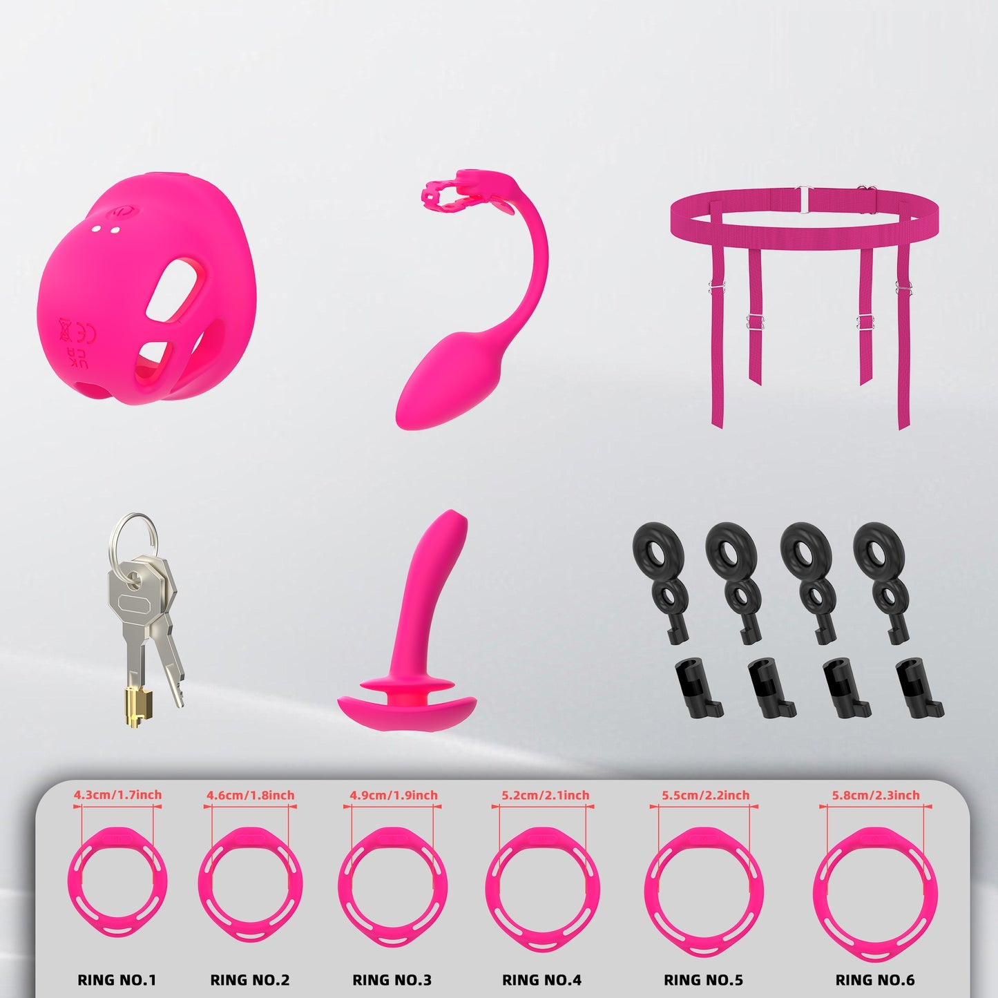 Compact Silicone Vibrating Chastity Cage