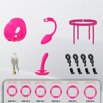 Compact Silicone Vibrating Chastity Cage