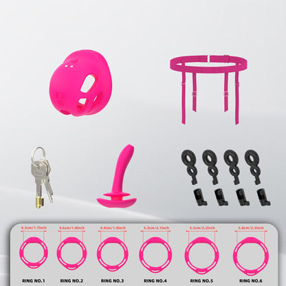Compact Silicone Vibrating Chastity Cage