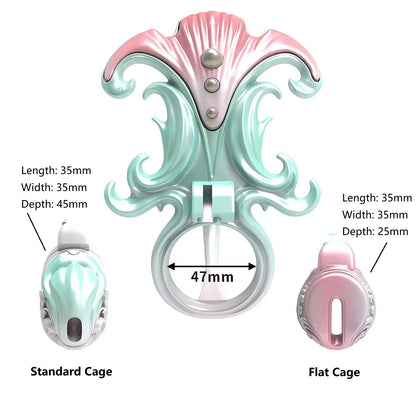 Coral Whisper Chastity Cage