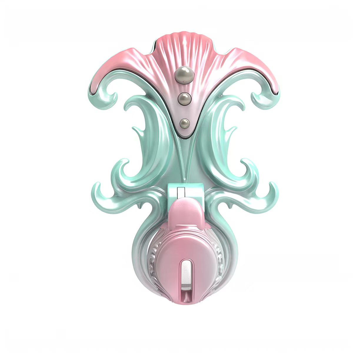 Coral Whisper Chastity Cage
