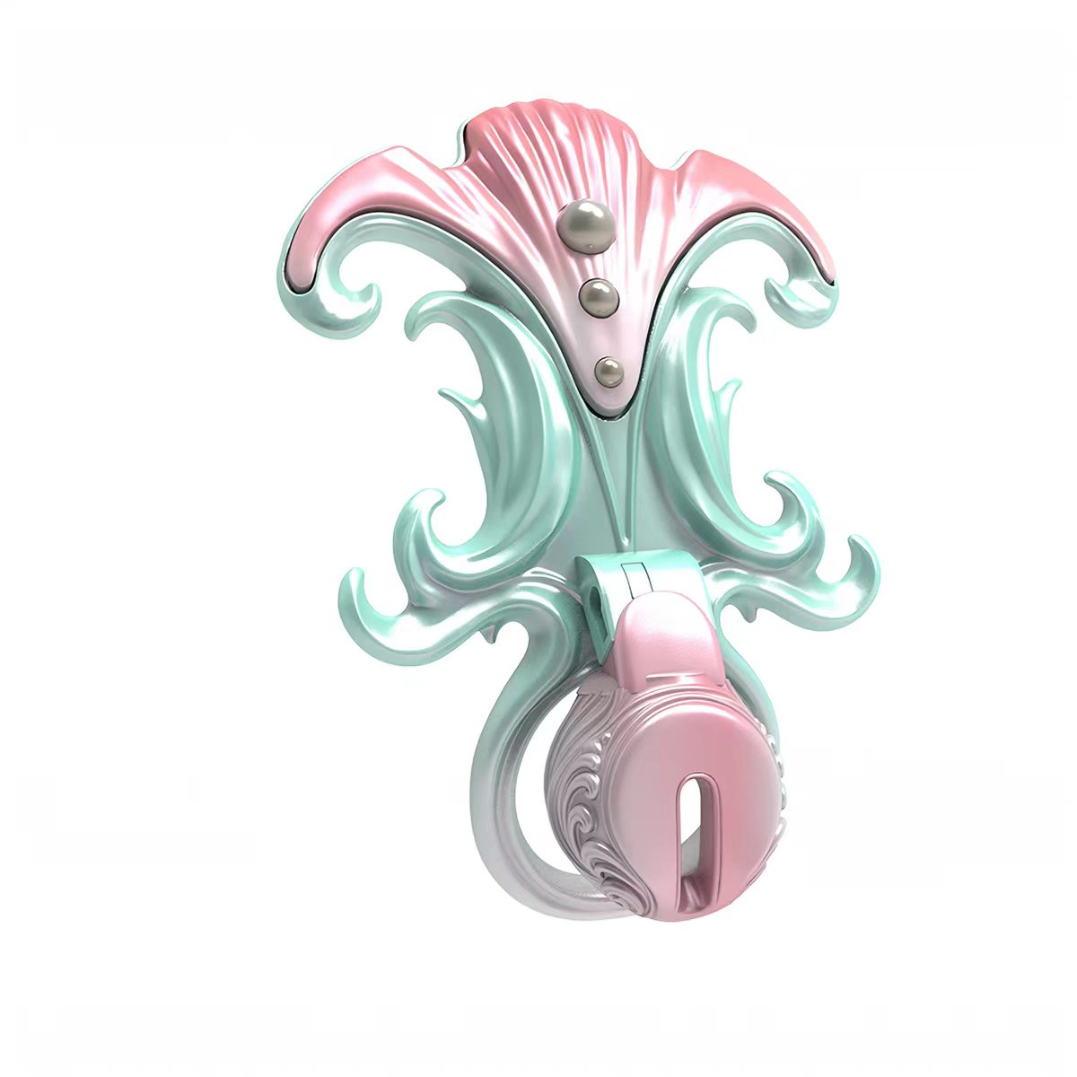 Coral Whisper Chastity Cage