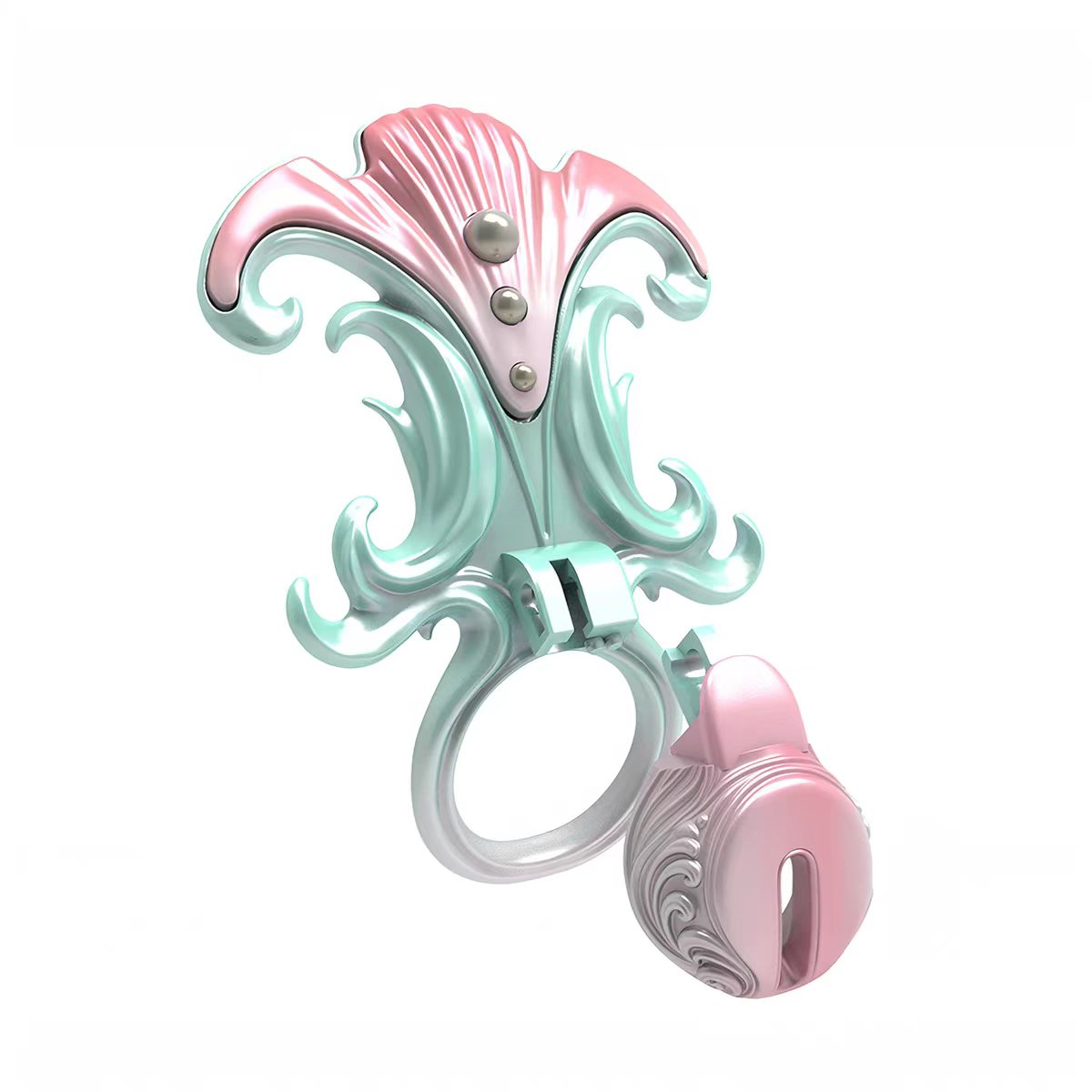 Coral Whisper Chastity Cage