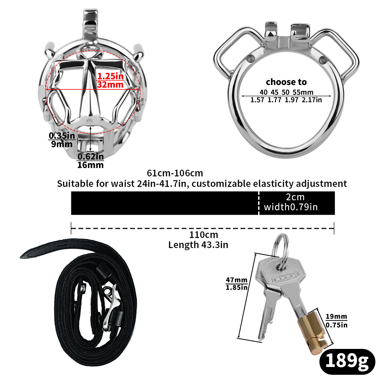 Cosmic Axis Chastity Lock - 10