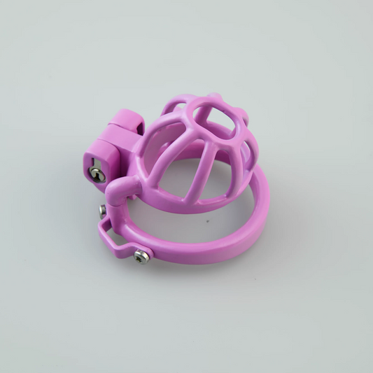 Custom Pink Steel Cock Cage - 1