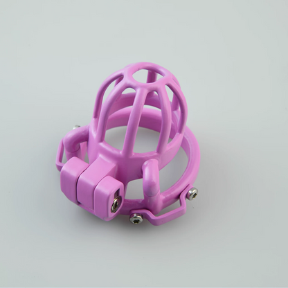 Custom Pink Steel Cock Cage - 2